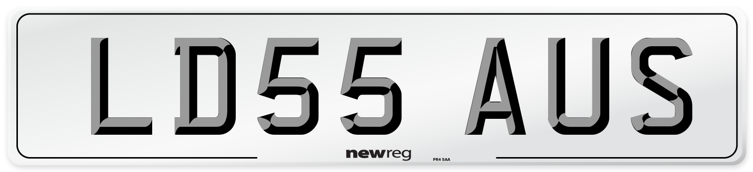 LD55 AUS Number Plate from New Reg